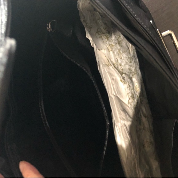 Coach Taylor Leather Marin Flap Satchel Work Bag Black Contrast Trim NWT - Picture 15 of 16